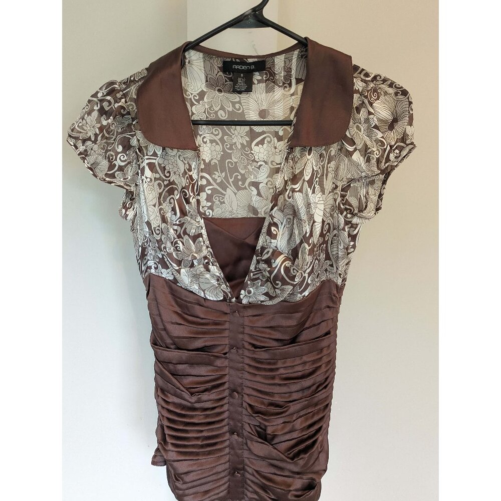 NEW Arden B Cap Sleeve Blouse Top